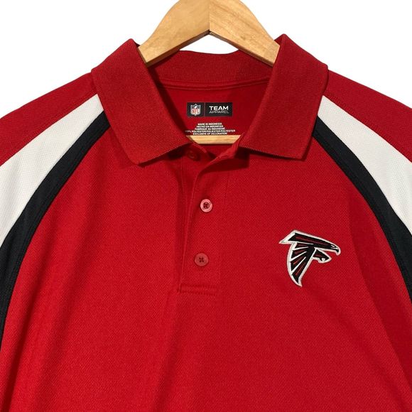 NFL Other - NFL Atlanta Falcons Polo Shirt Red Mens Size Large Short Sleeve Athletic Stretch